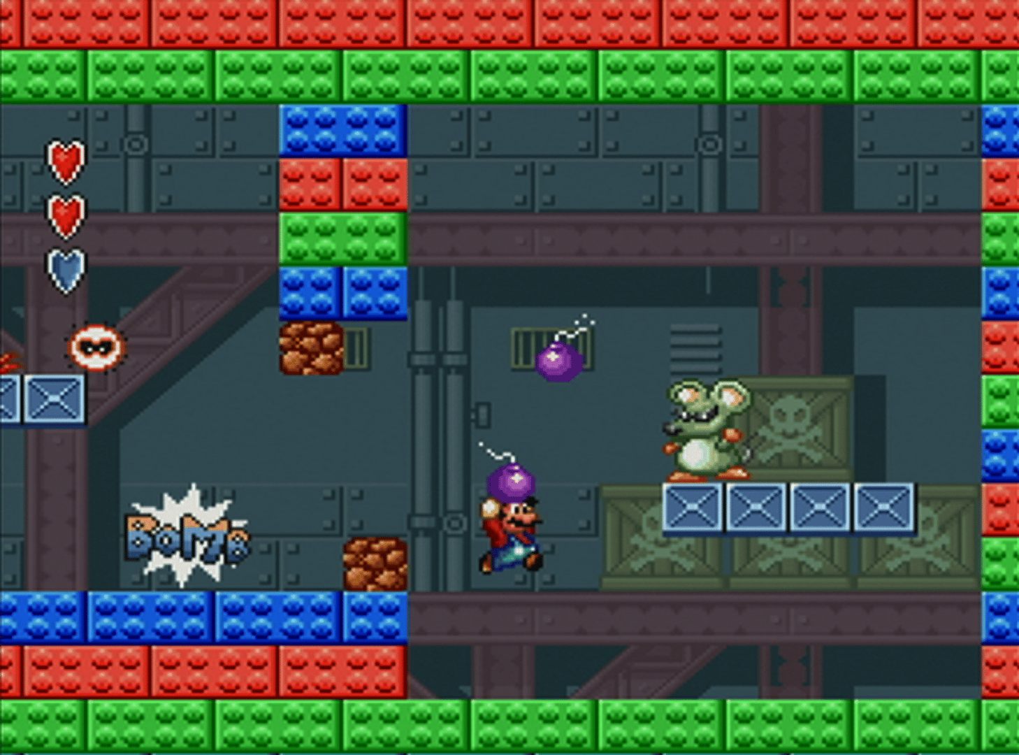 Super Mario All-Stars Limited Edition screenshot: pixel art, side-scrolling, black outlines (environment, combat)