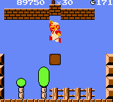 Super Mario Bros. Deluxe screenshot: pixel art, side-scrolling, black outlines, flat / unlit (environment)