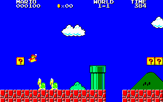 Super Mario Bros. Special screenshot: pixel art, side-scrolling, flat / unlit (environment, combat)