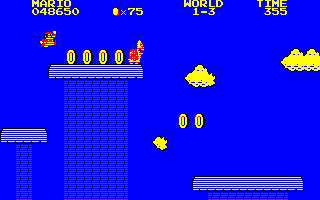 Super Mario Bros. Special screenshot: pixel art, side-scrolling, dithered shading (environment)