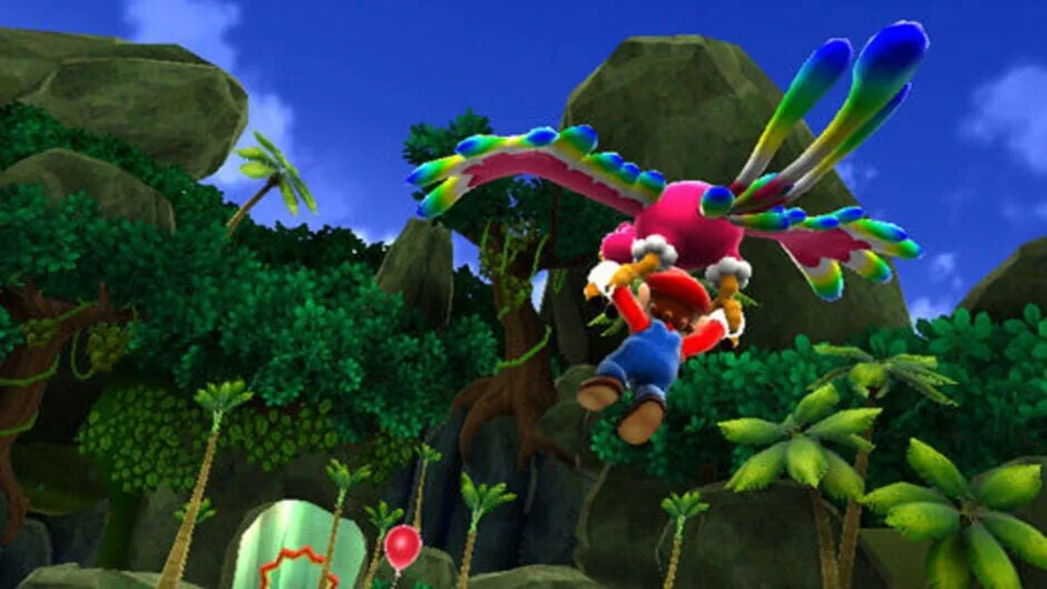 Super Mario Galaxy 2 screenshot: stylized 3d, third-person, no outlines, soft gradient (environment, character)