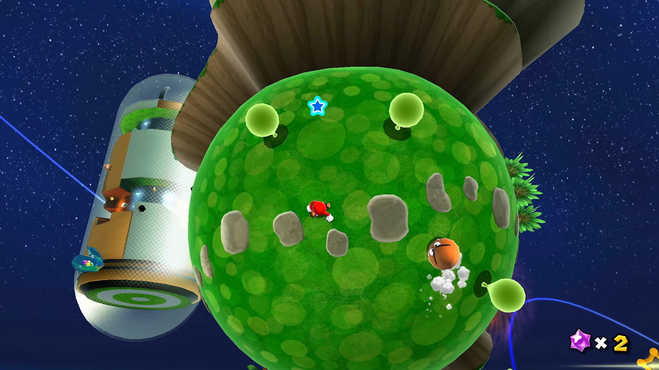 Super Mario Galaxy (Nintendo Switch) screenshot: stylized 3d, third-person, no outlines, soft gradient (environment)