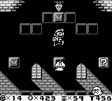 Super Mario Land 2: 6 Golden Coins screenshot: pixel art, side-scrolling, black outlines, flat / unlit (environment)
