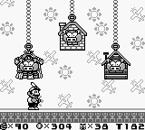 Super Mario Land 2: 6 Golden Coins screenshot: pixel art, side-scrolling, black outlines, flat / unlit (environment)