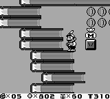 Super Mario Land 2: 6 Golden Coins screenshot: pixel art, side-scrolling, black outlines, flat / unlit (environment)