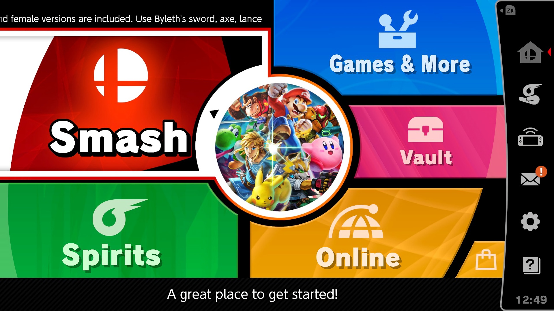 Super Smash Bros. Ultimate screenshot: stylized 3d, side-scrolling, no outlines, soft gradient (ui / menu)