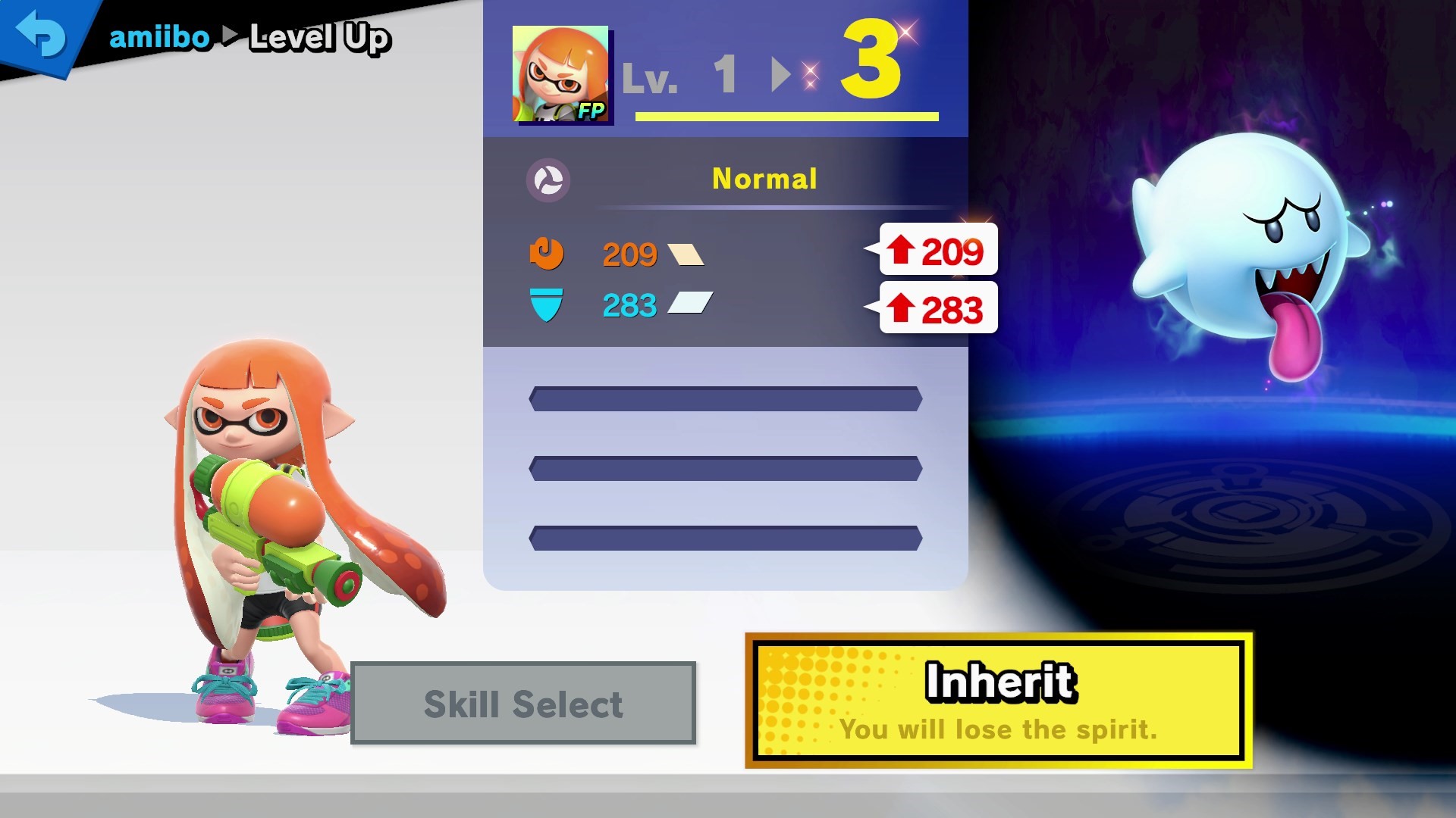 Super Smash Bros. Ultimate screenshot: stylized 3d, side-scrolling, no outlines, soft gradient (ui / menu)