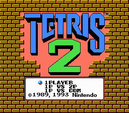 Tetris 2 screenshot: pixel art, fixed camera, flat / unlit (ui / menu)