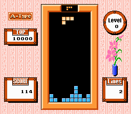 Tetris 2 + Bombliss screenshot: pixel art, fixed camera, flat / unlit (ui / menu)