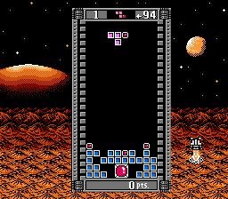 Tetris 2 + Bombliss screenshot: pixel art, fixed camera, flat / unlit (ui / menu)