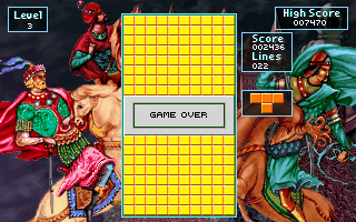 Tetris Classic screenshot: pixel art, fixed camera, flat / unlit (ui / menu)