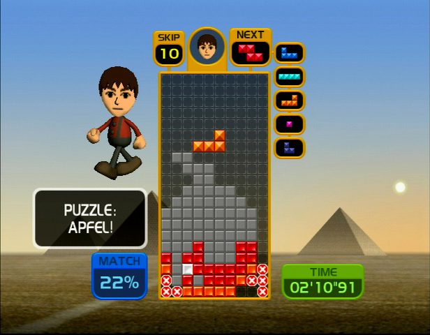 Tetris Party screenshot: vector / flat, stylized 3d, fixed camera, soft gradient (ui / menu)