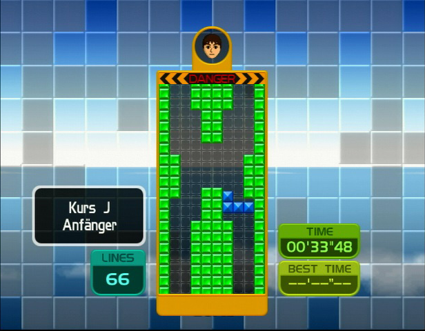 Tetris Party screenshot: vector / flat, stylized 3d, fixed camera, soft gradient (ui / menu)