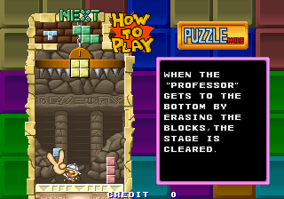 Tetris Plus screenshot: pixel art, fixed camera, black outlines (ui / menu)