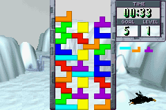Tetris Worlds screenshot: pixel art, fixed camera, flat / unlit (environment, ui / menu)