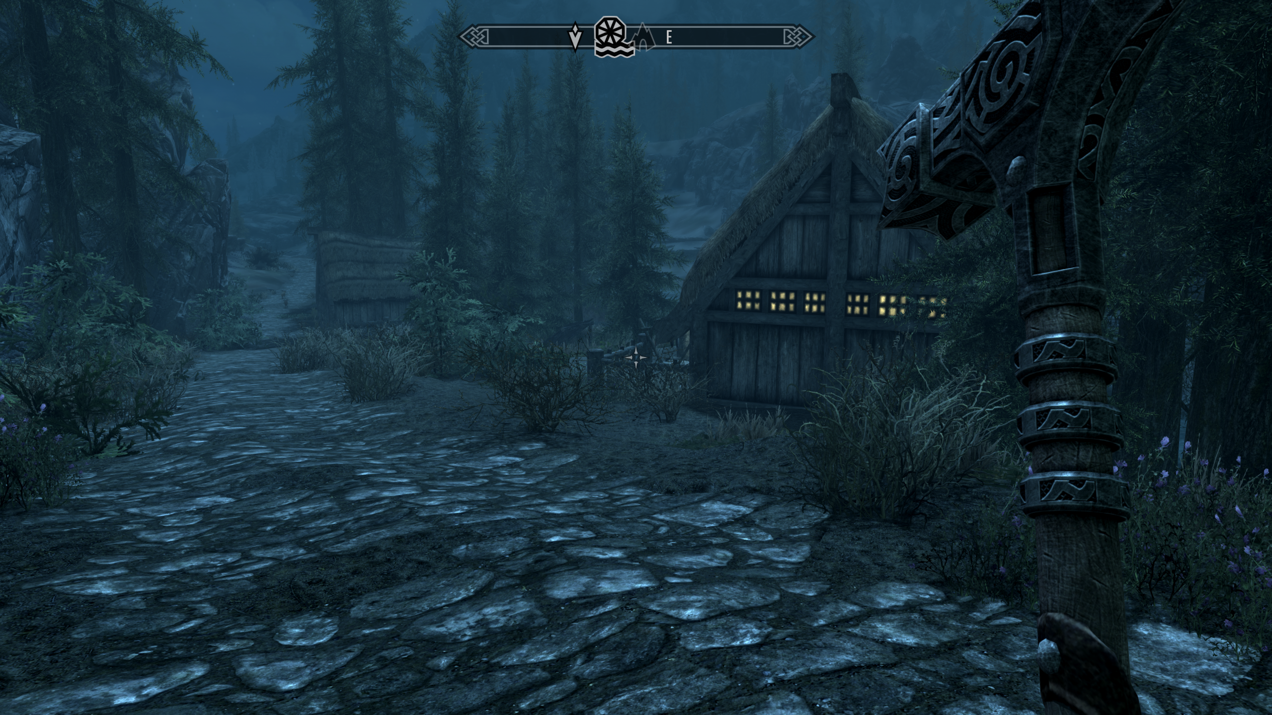The Elder Scrolls V: Skyrim screenshot: realistic, first-person, third-person, no outlines, realistic lighting (environment)