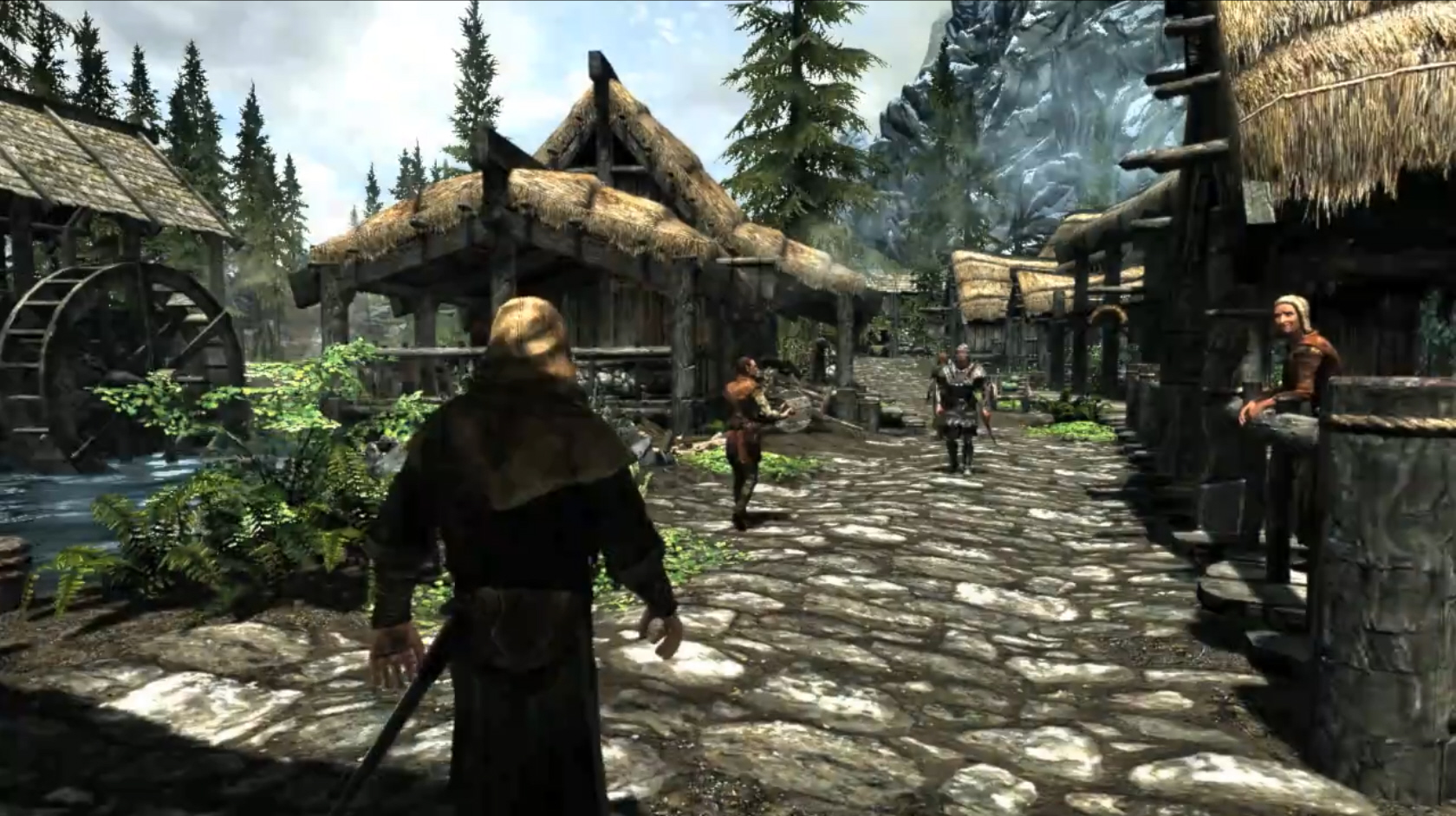 The Elder Scrolls V: Skyrim screenshot: realistic, first-person, third-person, no outlines, realistic lighting (environment, character)