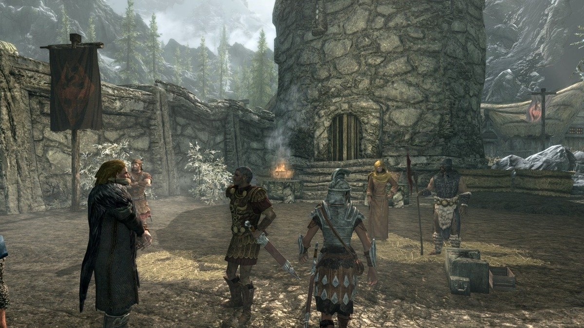 The Elder Scrolls V: Skyrim screenshot: realistic, first-person, third-person, no outlines, realistic lighting (environment, character, cutscene)