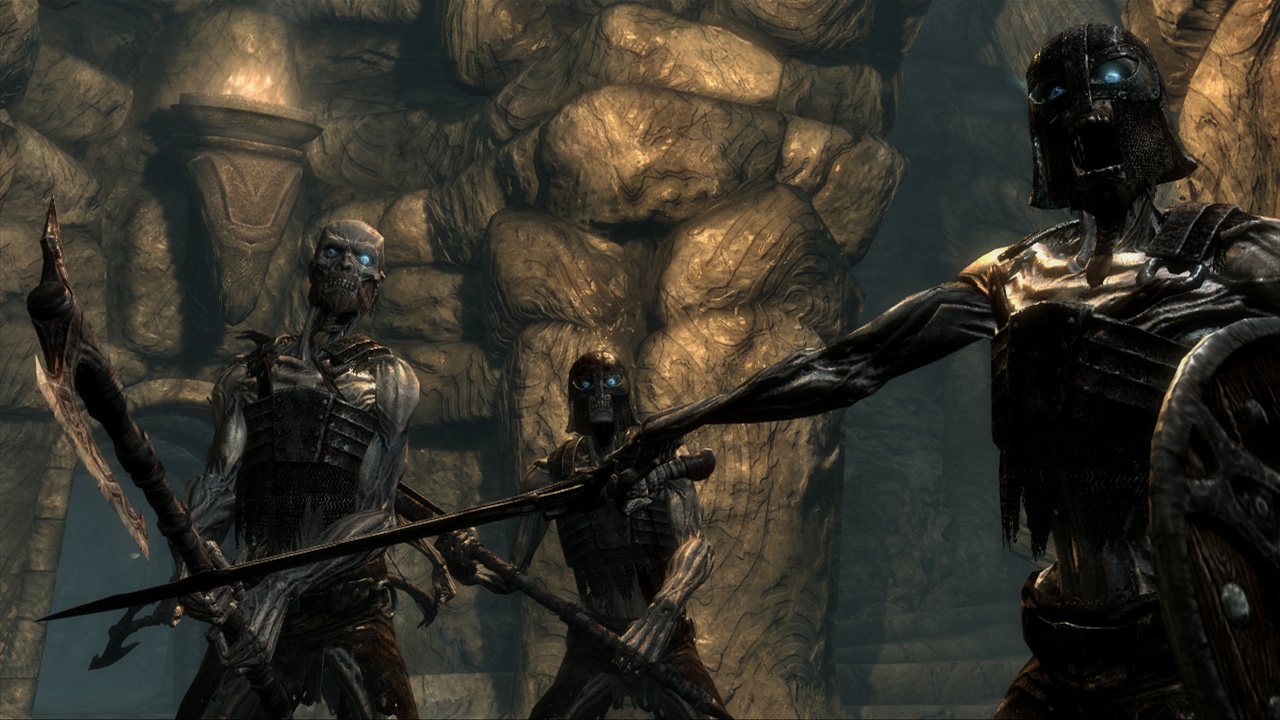 The Elder Scrolls V: Skyrim screenshot: realistic, first-person, third-person, no outlines, realistic lighting (environment, character, combat)