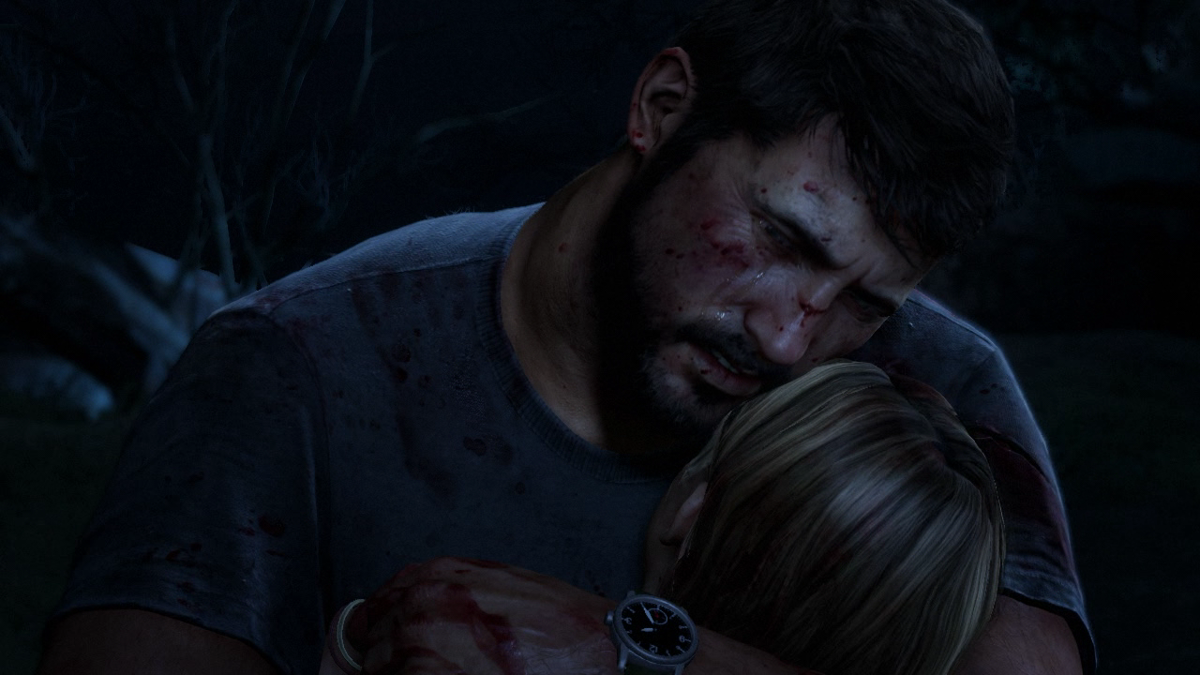 The Last of Us screenshot: realistic, third-person, no outlines, realistic lighting (character, cutscene)