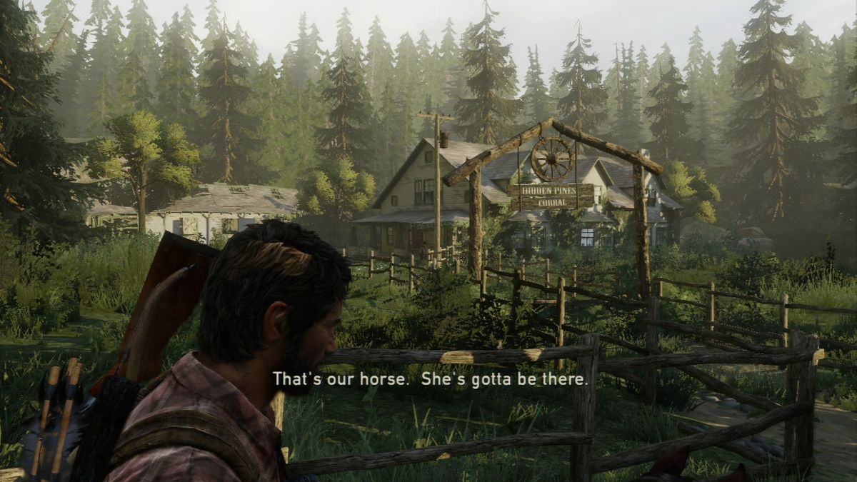 The Last of Us screenshot: realistic, third-person, no outlines, realistic lighting (environment, character)