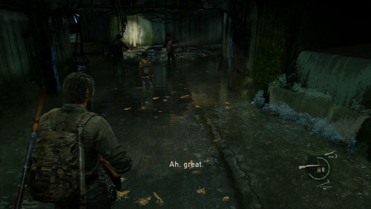 The Last of Us screenshot: realistic, third-person, no outlines, realistic lighting (environment, character)