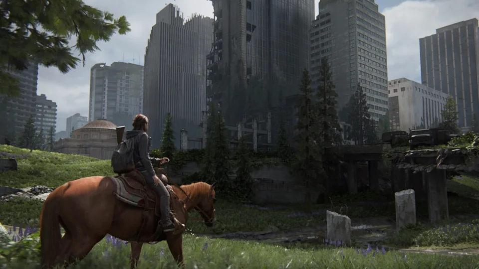 The Last of Us Part II screenshot: realistic, third-person, realistic lighting (environment)