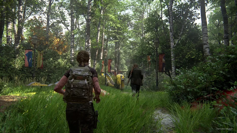 The Last of Us Part II screenshot: realistic, third-person, realistic lighting (character)