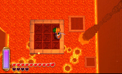 The Legend of Zelda: A Link Between Worlds screenshot: stylized 3d, three-quarter, no outlines, soft gradient (environment)