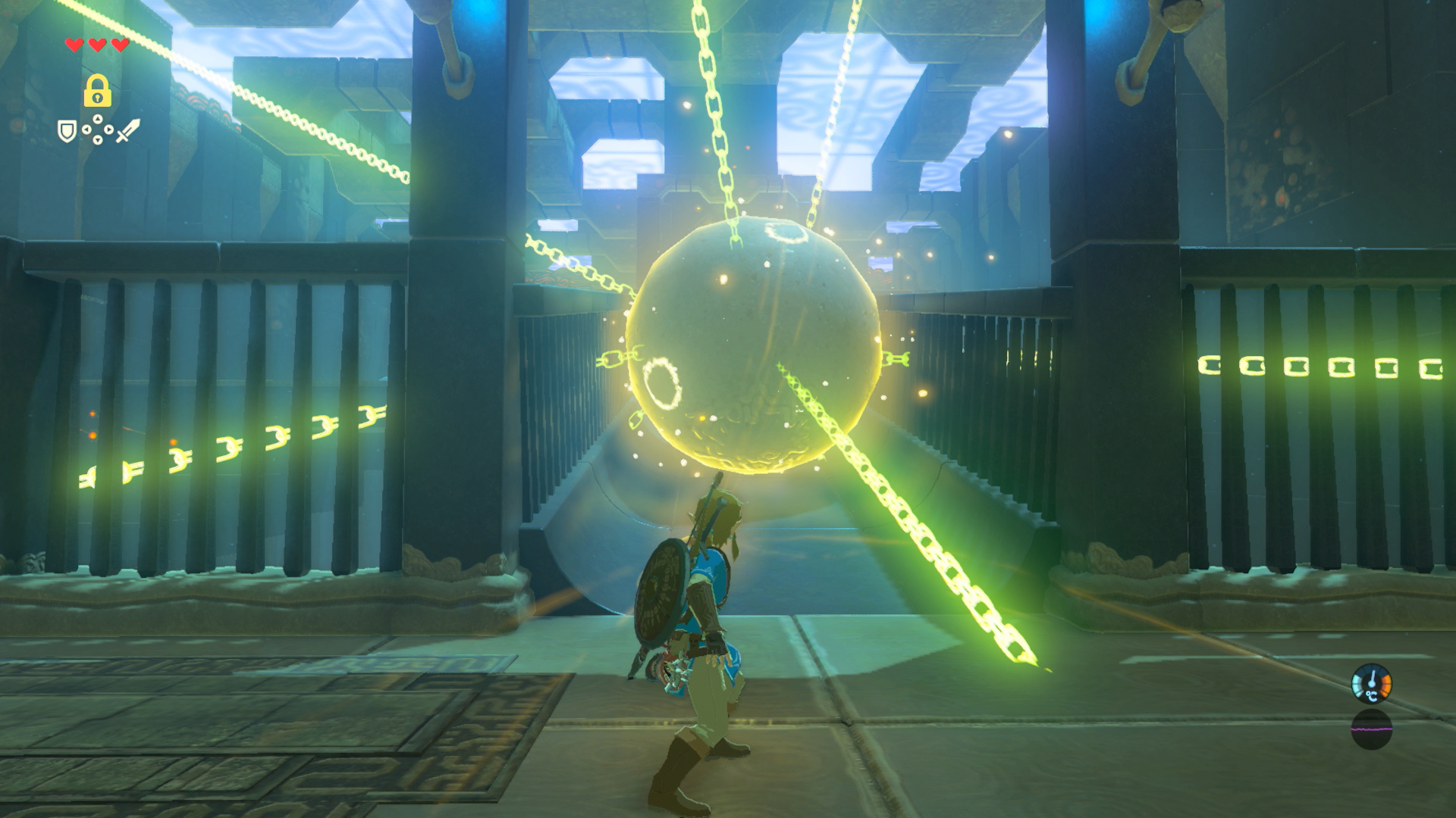 The Legend of Zelda: Breath of the Wild screenshot: cel-shaded, painterly, third-person, no outlines, two-tone cel (environment)