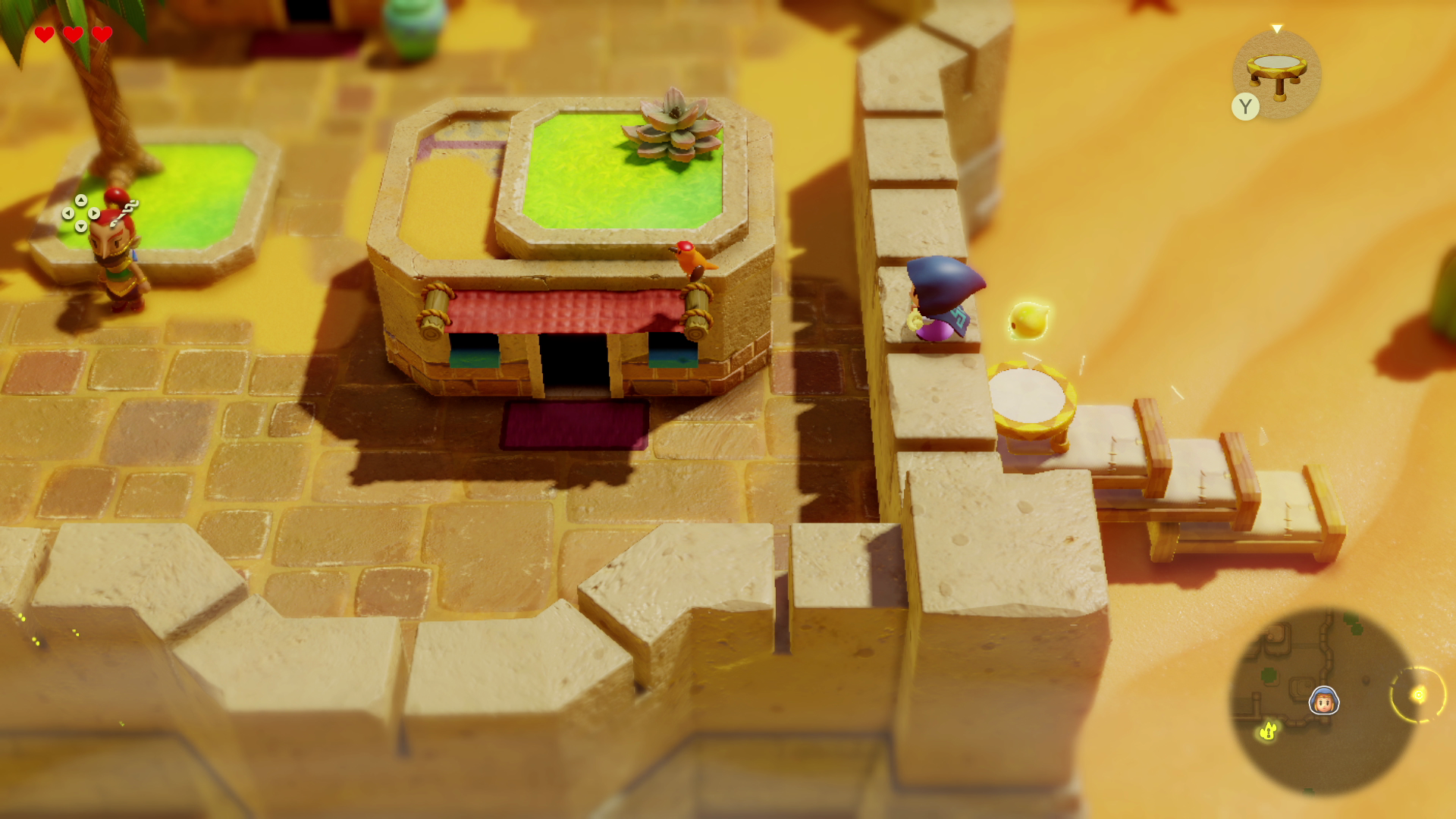 The Legend of Zelda: Echoes of Wisdom screenshot: stylized 3d, diorama, three-quarter, no outlines, soft gradient (environment)