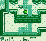 The Legend of Zelda: Link's Awakening screenshot: pixel art, three-quarter, black outlines (environment)