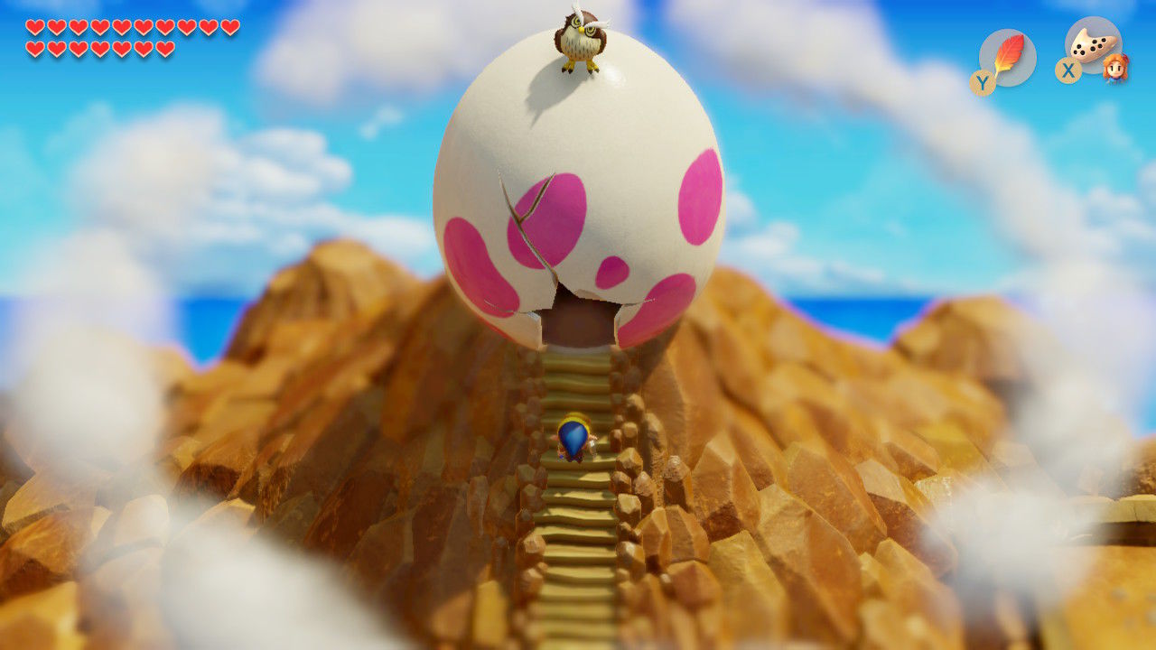 The Legend of Zelda: Link's Awakening (Nintendo Switch) screenshot: stylized 3d, diorama, three-quarter, side-scrolling, no outlines, soft gradient (environment)