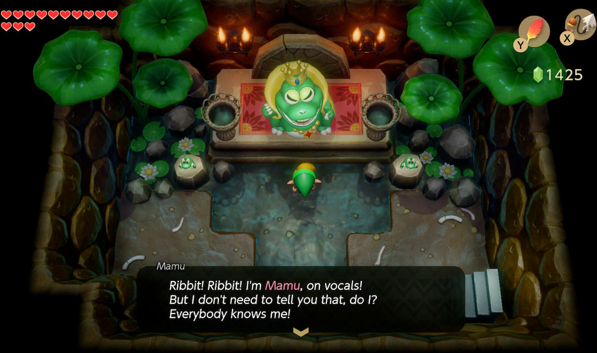 The Legend of Zelda: Link's Awakening (Nintendo Switch) screenshot: stylized 3d, diorama, three-quarter, side-scrolling, no outlines, soft gradient (environment, character, cutscene)
