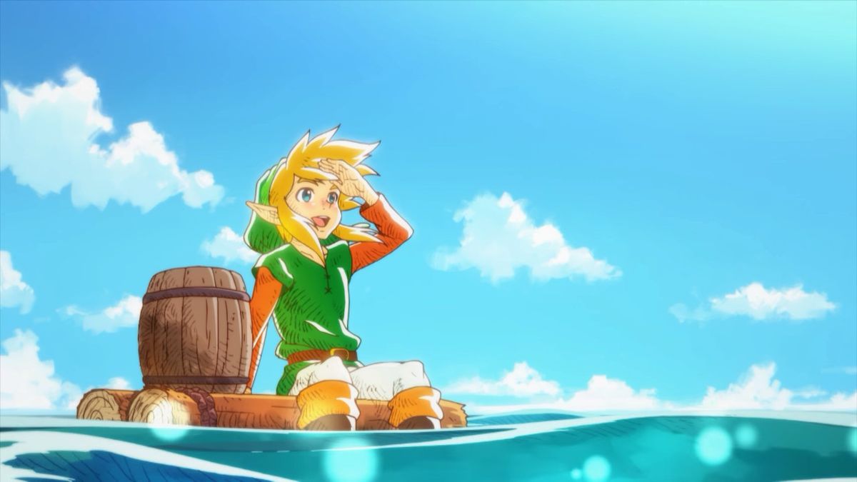 The Legend of Zelda: Link's Awakening (Nintendo Switch) screenshot: stylized 3d, diorama, three-quarter, side-scrolling, no outlines, soft gradient (character, cutscene)
