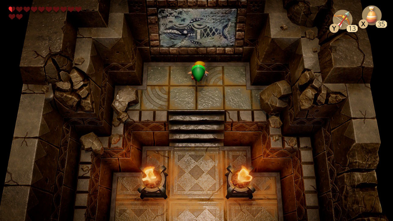 The Legend of Zelda: Link's Awakening (Nintendo Switch) screenshot: stylized 3d, diorama, three-quarter, side-scrolling, no outlines, soft gradient (environment)