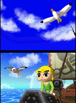 The Legend of Zelda: Phantom Hourglass screenshot: cel-shaded, low-poly, three-quarter, third-person, no outlines (character, cutscene)
