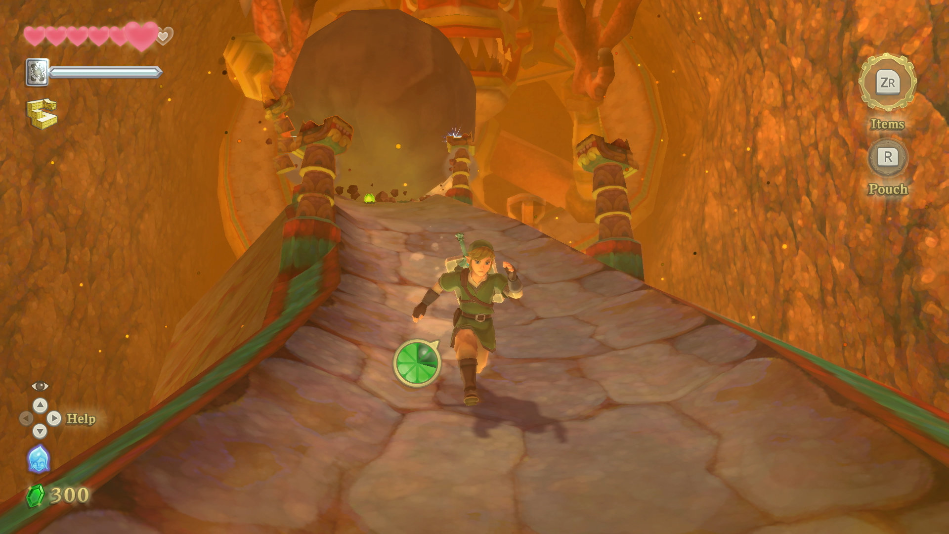 The Legend of Zelda: Skyward Sword HD screenshot: stylized 3d, painterly, third-person, no outlines, soft gradient (environment, character)