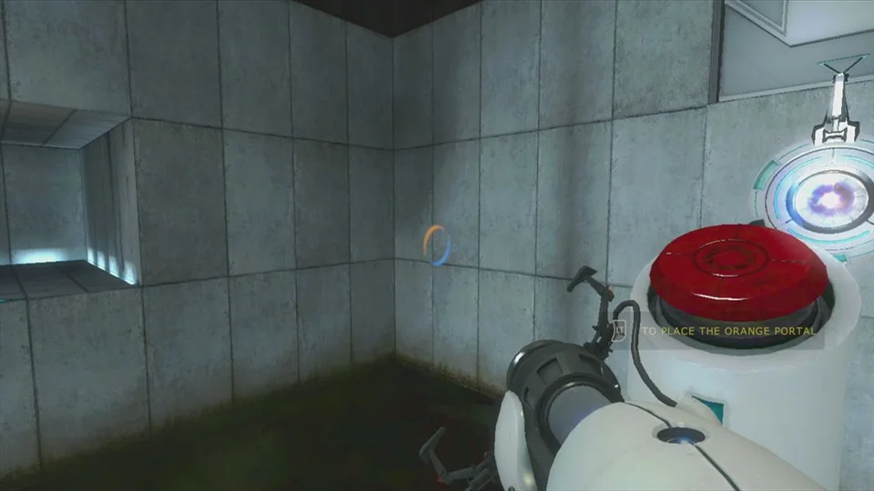 The Orange Box screenshot: realistic, stylized 3d, first-person, no outlines, soft gradient (environment)