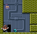 Wario Land 3 screenshot: pixel art, side-scrolling, black outlines, dithered shading (environment)