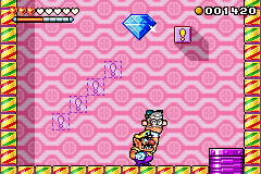 Wario Land 4 screenshot: pixel art, side-scrolling, black outlines, baked lighting (environment, character)