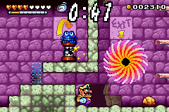 Wario Land 4 screenshot: pixel art, side-scrolling, black outlines, baked lighting (environment)