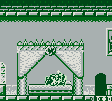 Wario Land II screenshot: pixel art, side-scrolling, black outlines, dithered shading (environment, character)