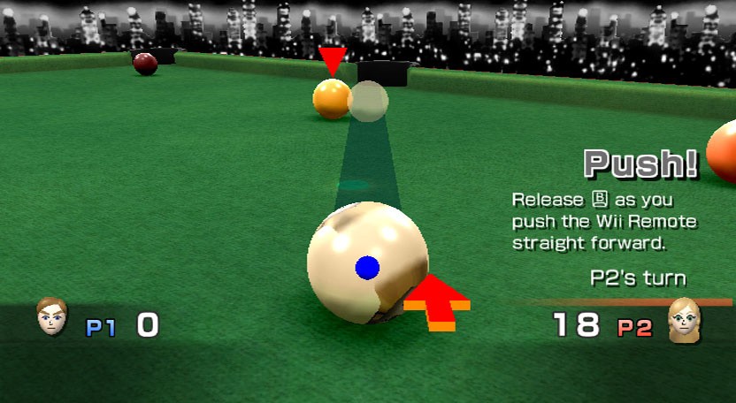 Wii Play screenshot: stylized 3d, vector / flat, hand-drawn, fixed camera, top-down, third-person, no outlines, soft gradient (environment)