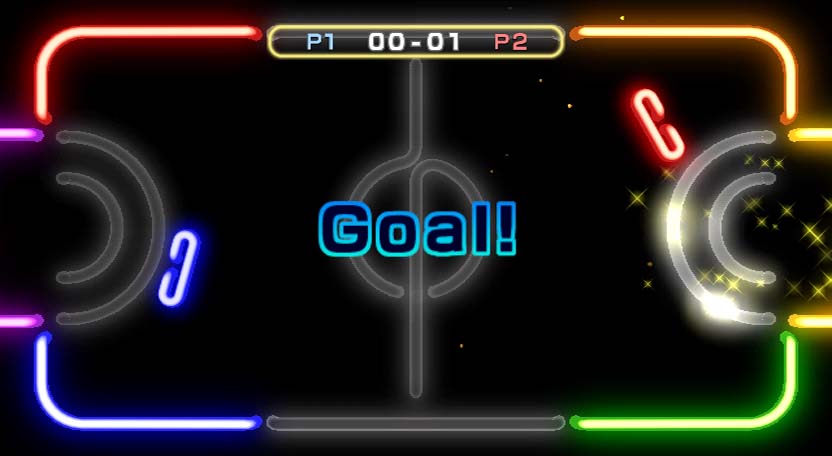 Wii Play screenshot: stylized 3d, vector / flat, hand-drawn, fixed camera, top-down, third-person, no outlines, soft gradient (environment)