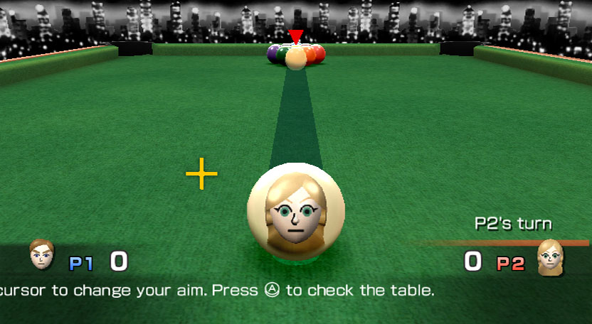 Wii Play screenshot: stylized 3d, vector / flat, hand-drawn, fixed camera, top-down, third-person, no outlines, soft gradient (environment)