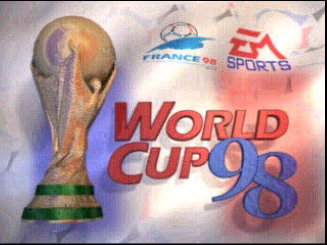 World Cup 98 screenshot: low-poly, realistic, three-quarter, no outlines, soft gradient (ui / menu)