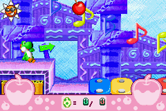 Yoshi Topsy-Turvy screenshot: pixel art, pre-rendered, papercraft, side-scrolling, soft gradient (environment)